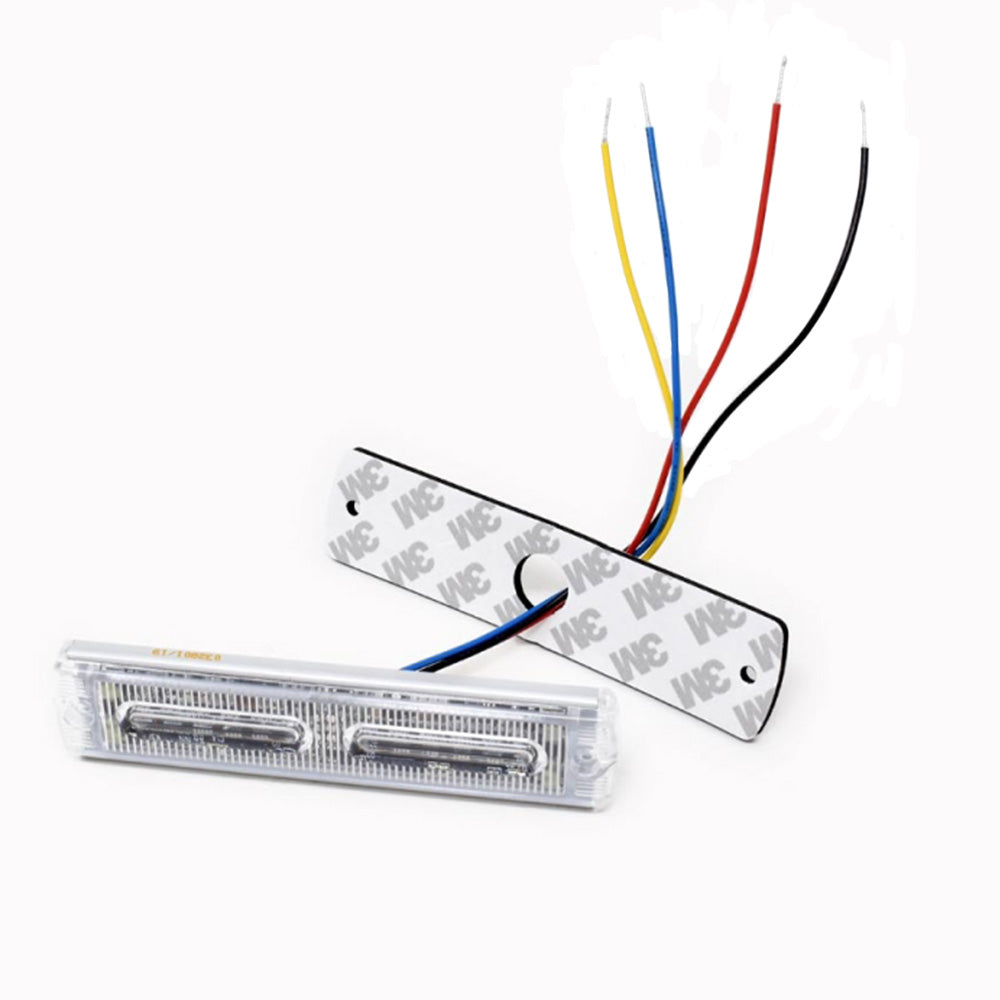 12 LED Strobe Low Profile Amber Light Bar
