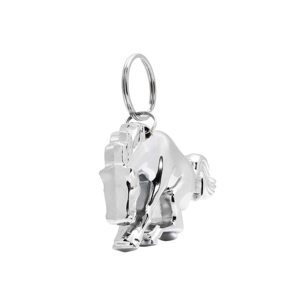 Chrome Bucking Horse Keychain, Bottle Opener