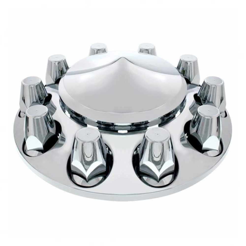 33mm Front Pointed Chrome Axle Cover with Thread On Nut Covers
