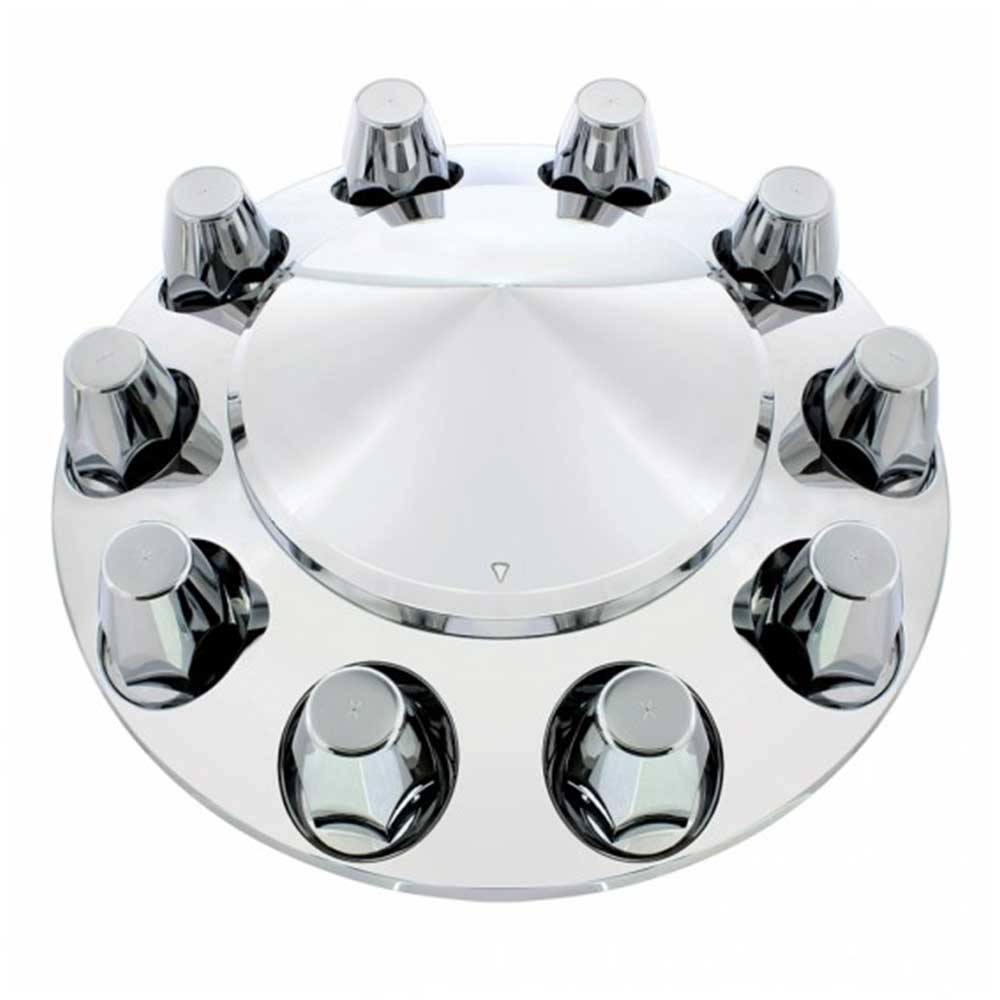 33mm Front Pointed Chrome Axle Cover with Thread On Nut Covers