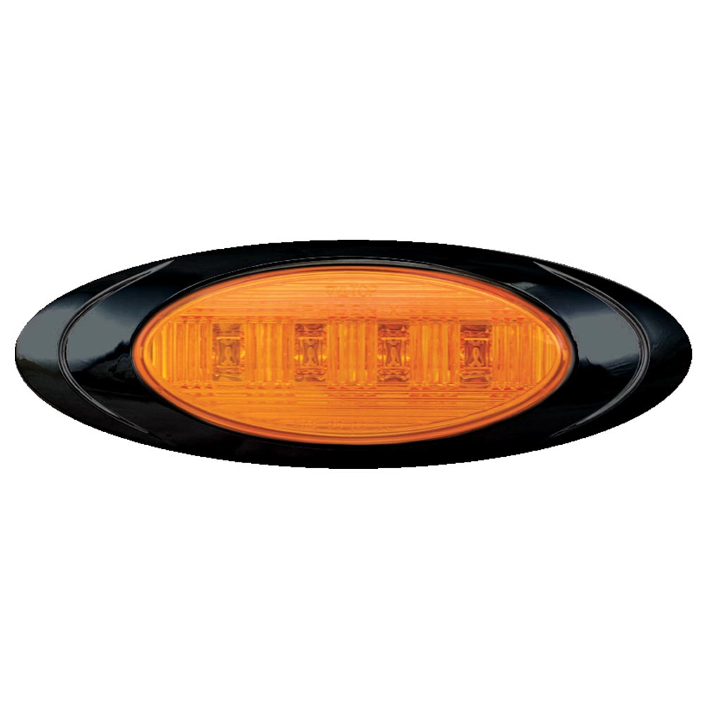 6-5/8" 4 LED Magnum 1 Marker Light with Black Bezel