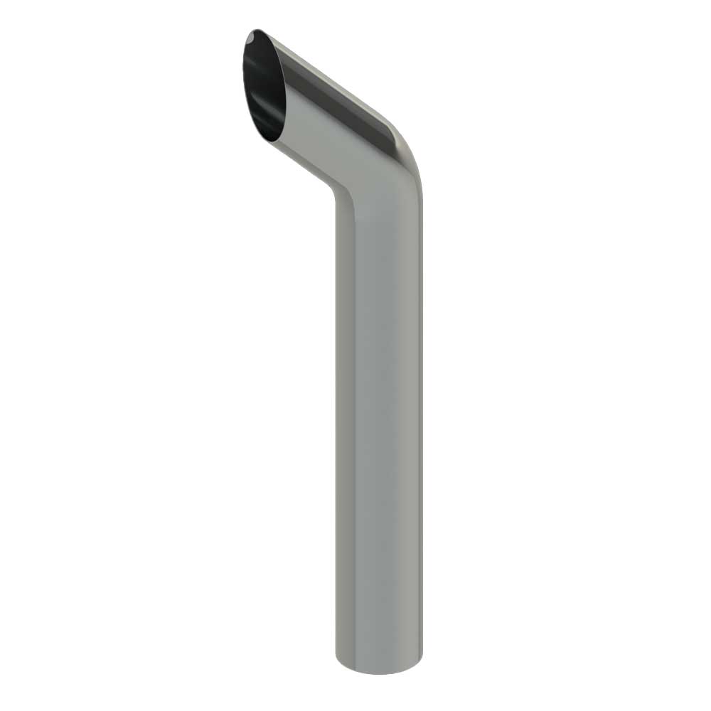 7"D x 60"L Bull Horn Top Chrome One-Piece Stack