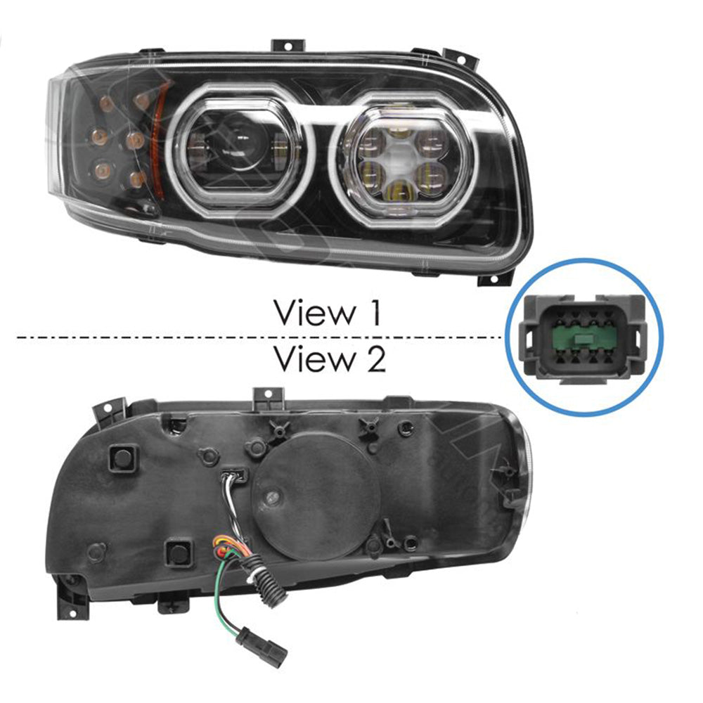 Peterbilt 388, 389, 567 Chrome LED Headlight