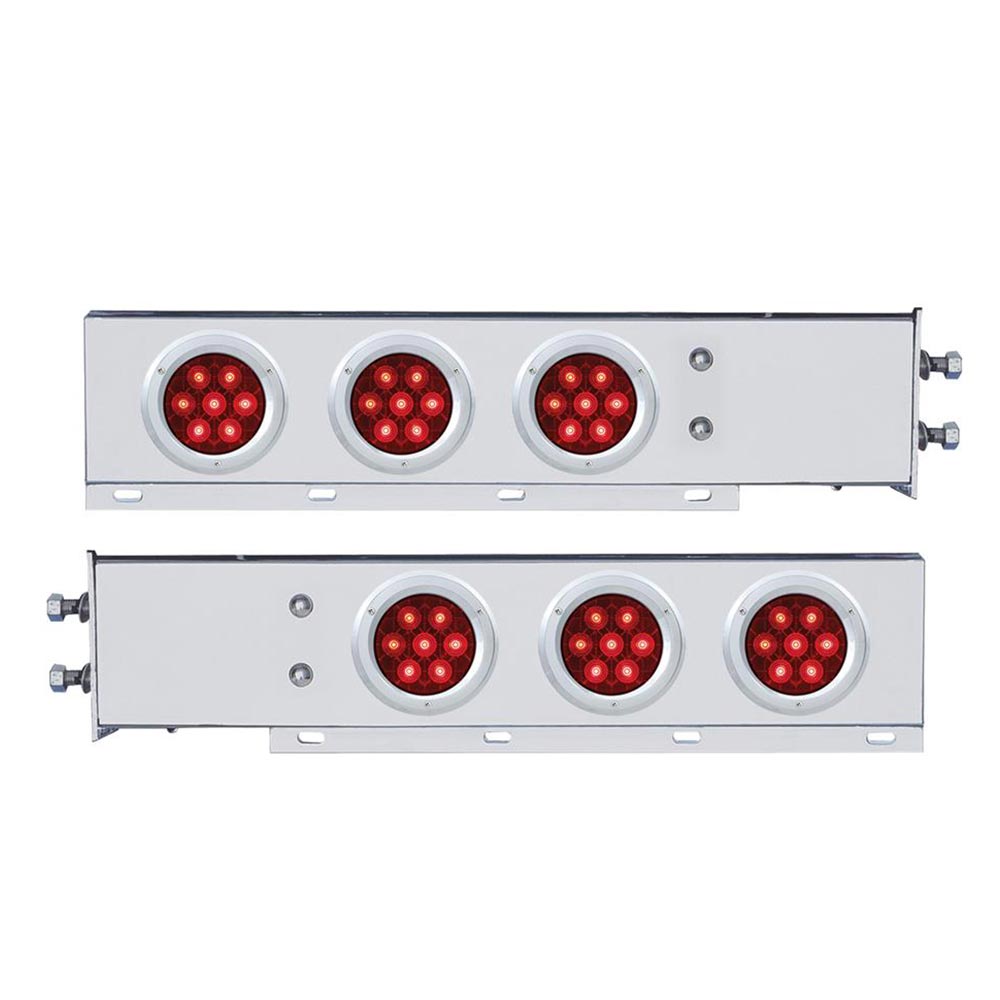 Stainless Steel Two-Piece Rear Light Bar with 4" 7 LED Lights