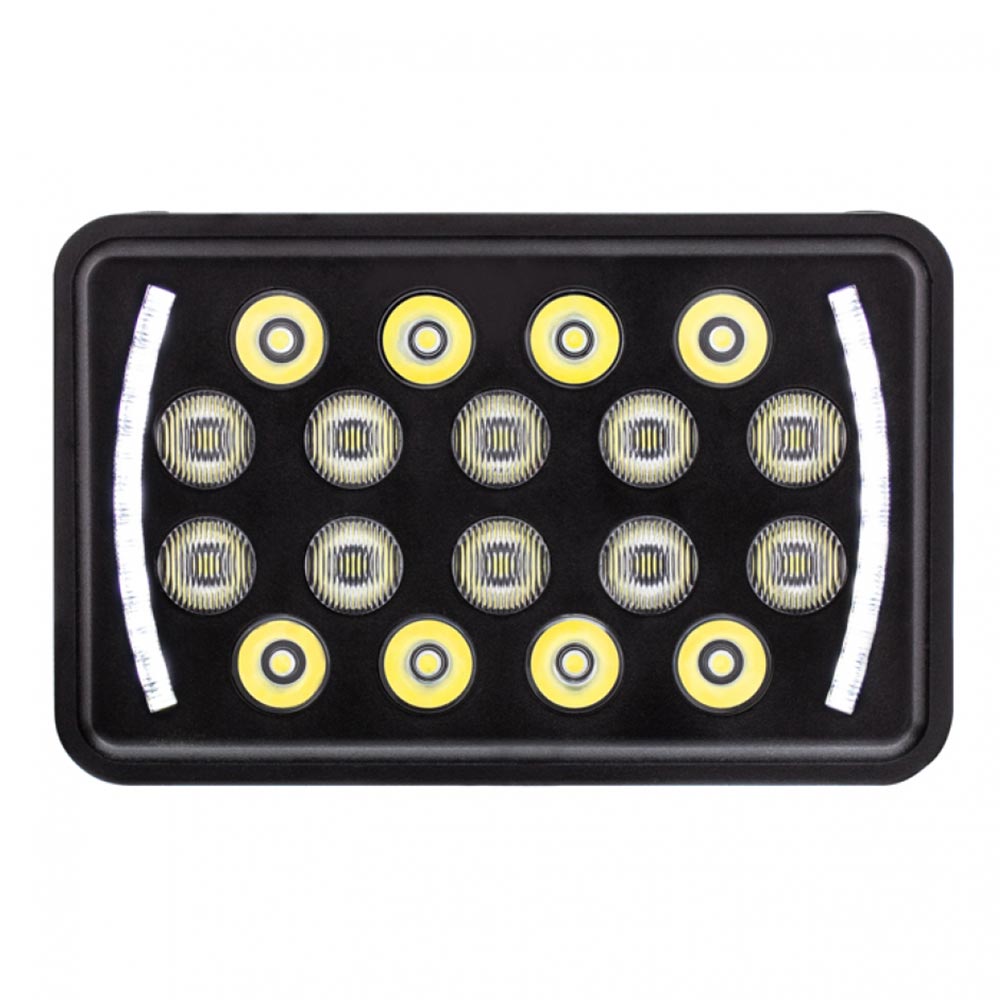 6" x 4" Rectangular 18 LED High/Low Beam Headlight
