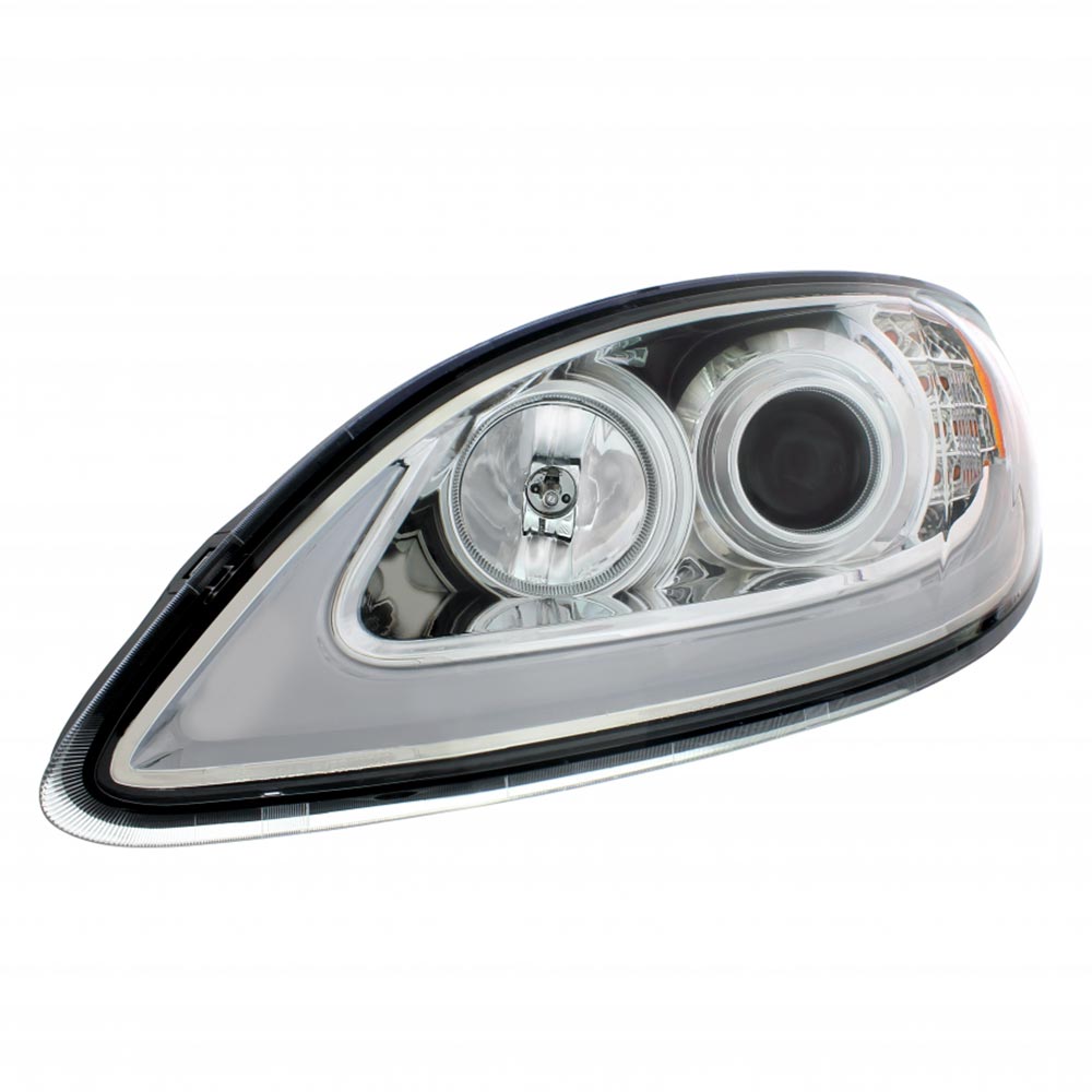 International Prostar Chrome Projection Headlight with LED Position and Turn Signal Lights