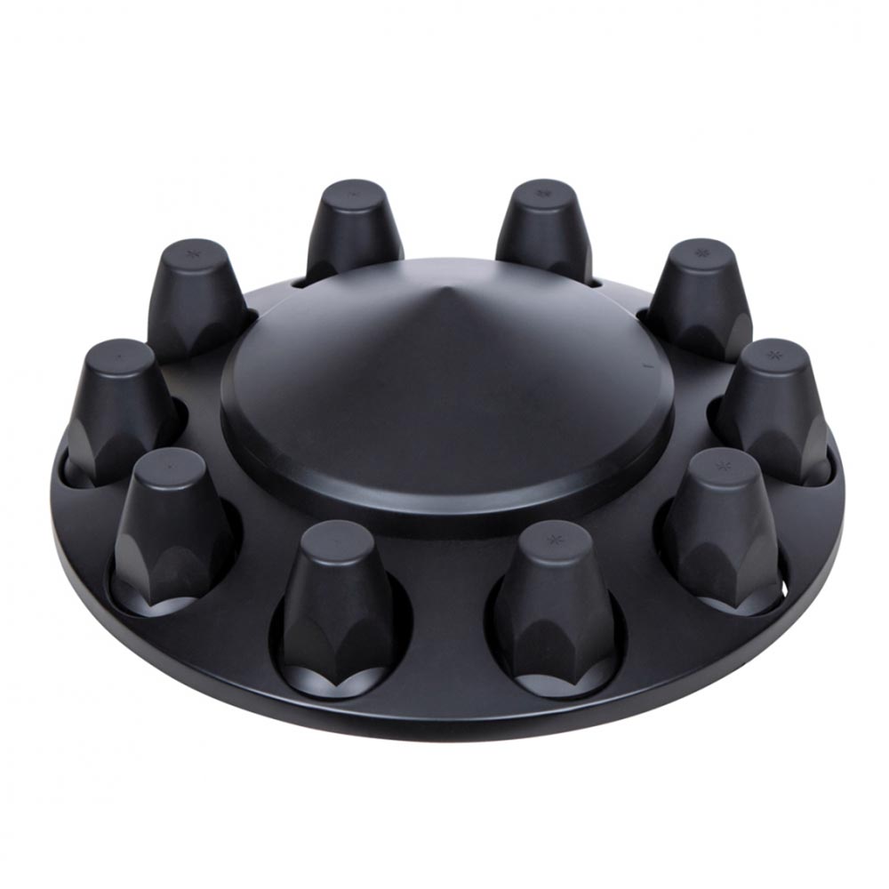 Black ABS Front Axle Covers with 33mm Nut Covers