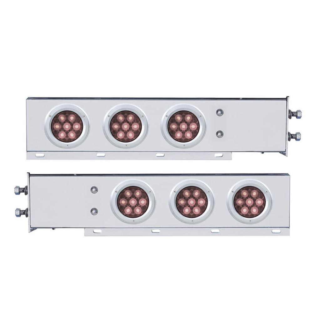 Stainless Steel Two-Piece Rear Light Bar with 4" 7 LED Lights