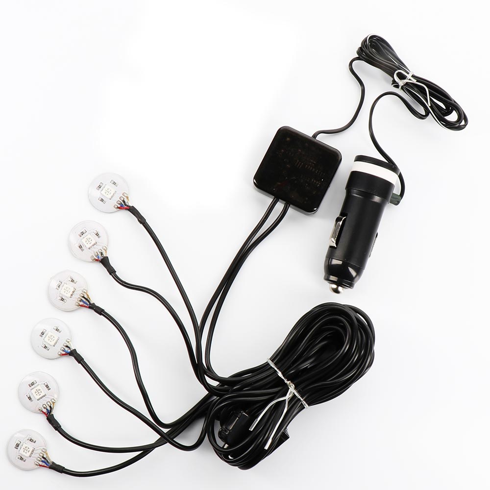 Multicolor LED Light Pods with Remote, 6-Pack