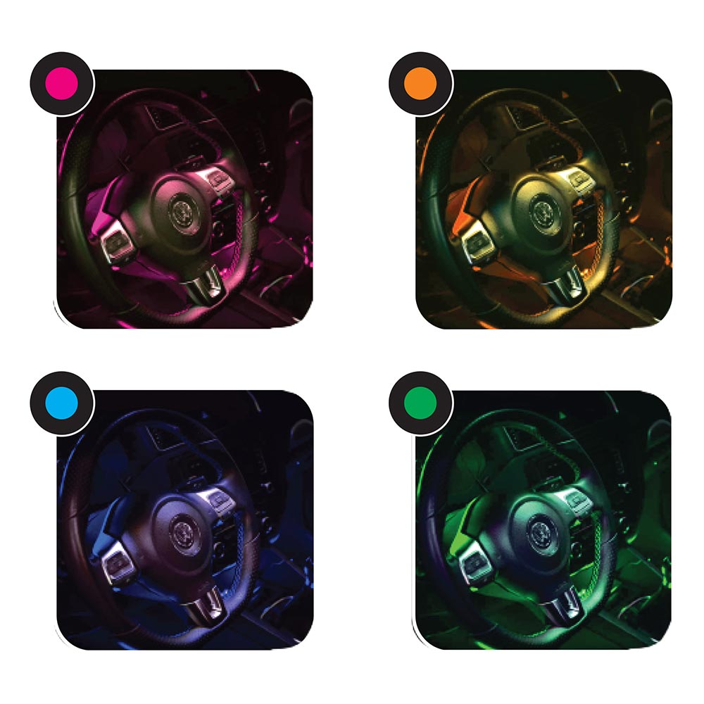 Multicolor LED Light Pods with Remote, Pair