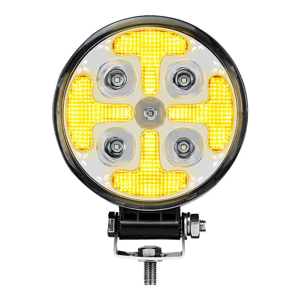 4.5" Amber Cross Strobe 25 LED Work Lamp