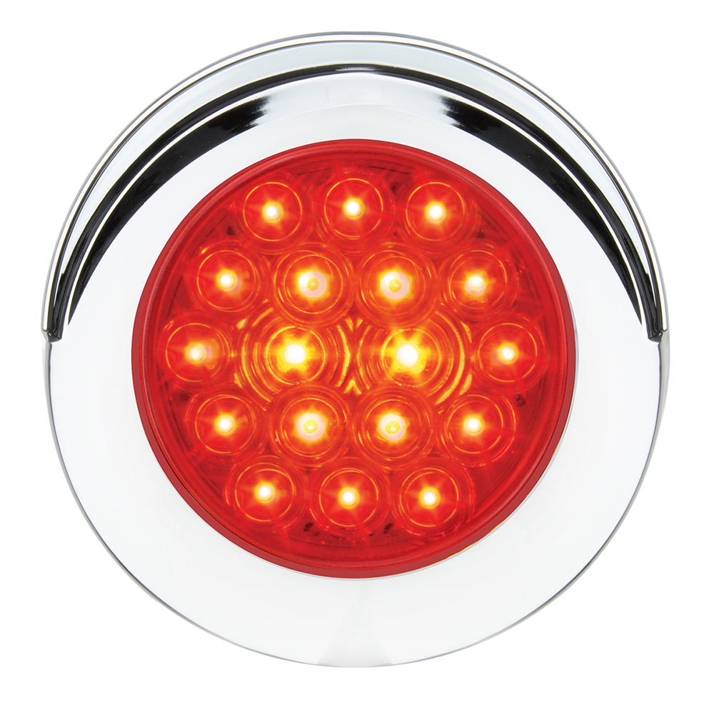 4" Round 18 LED Light with Chrome Bezel