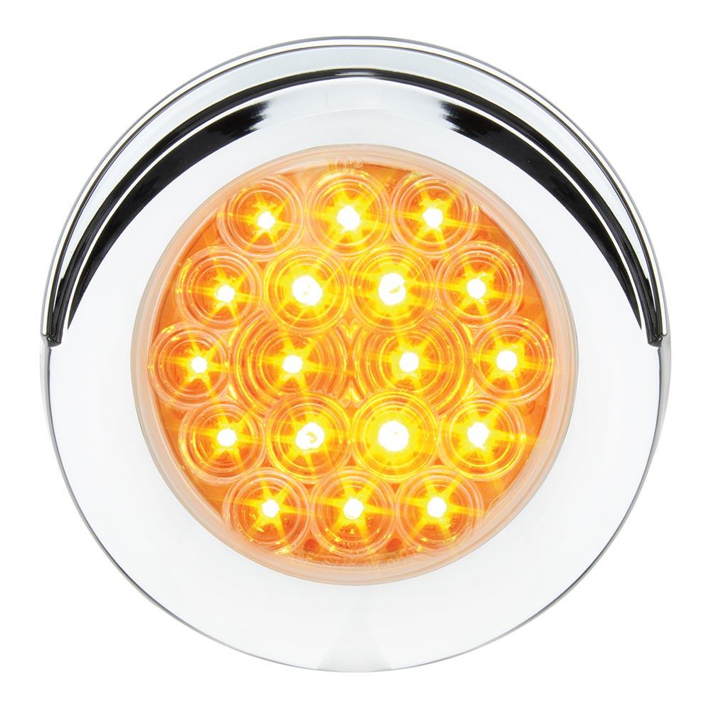 4" Round 18 LED Light with Chrome Bezel