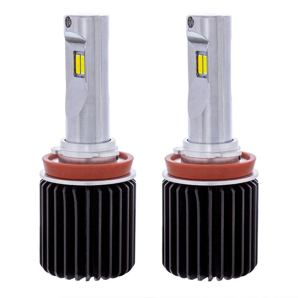 H11 Triple Color High Power 12V LED White and Yellow Bulbs - 2 Pack