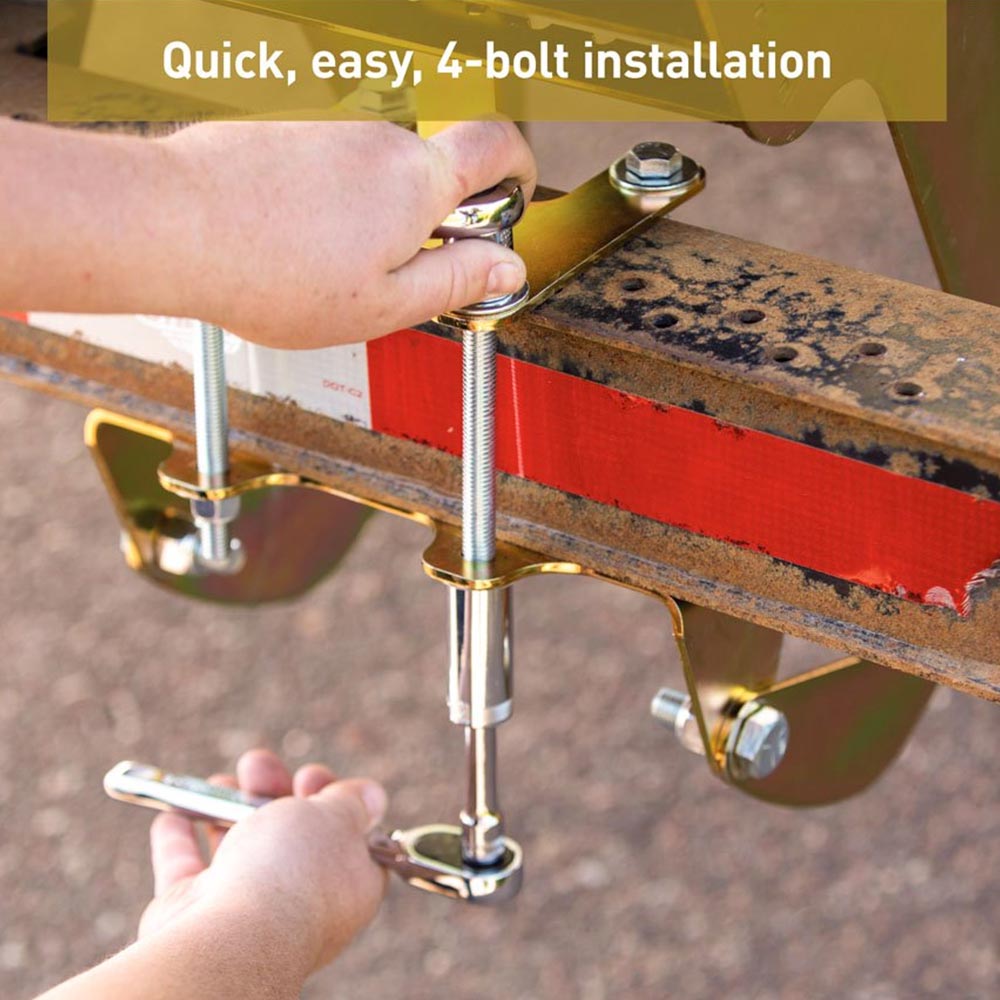 Highrise Folding Rear Entry Step with Bracket Fits 4" Bumper Beam