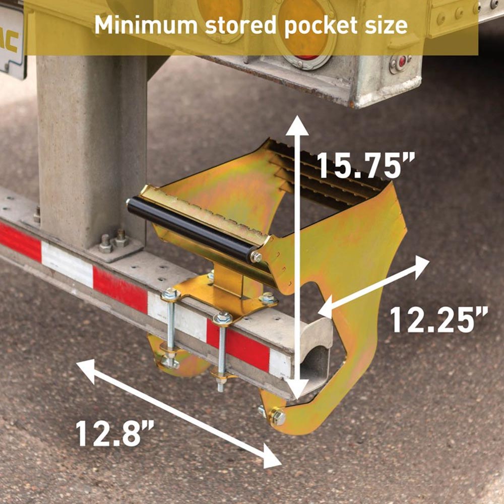 Highrise Folding Rear Entry Step with Bracket Fits 4" Bumper Beam