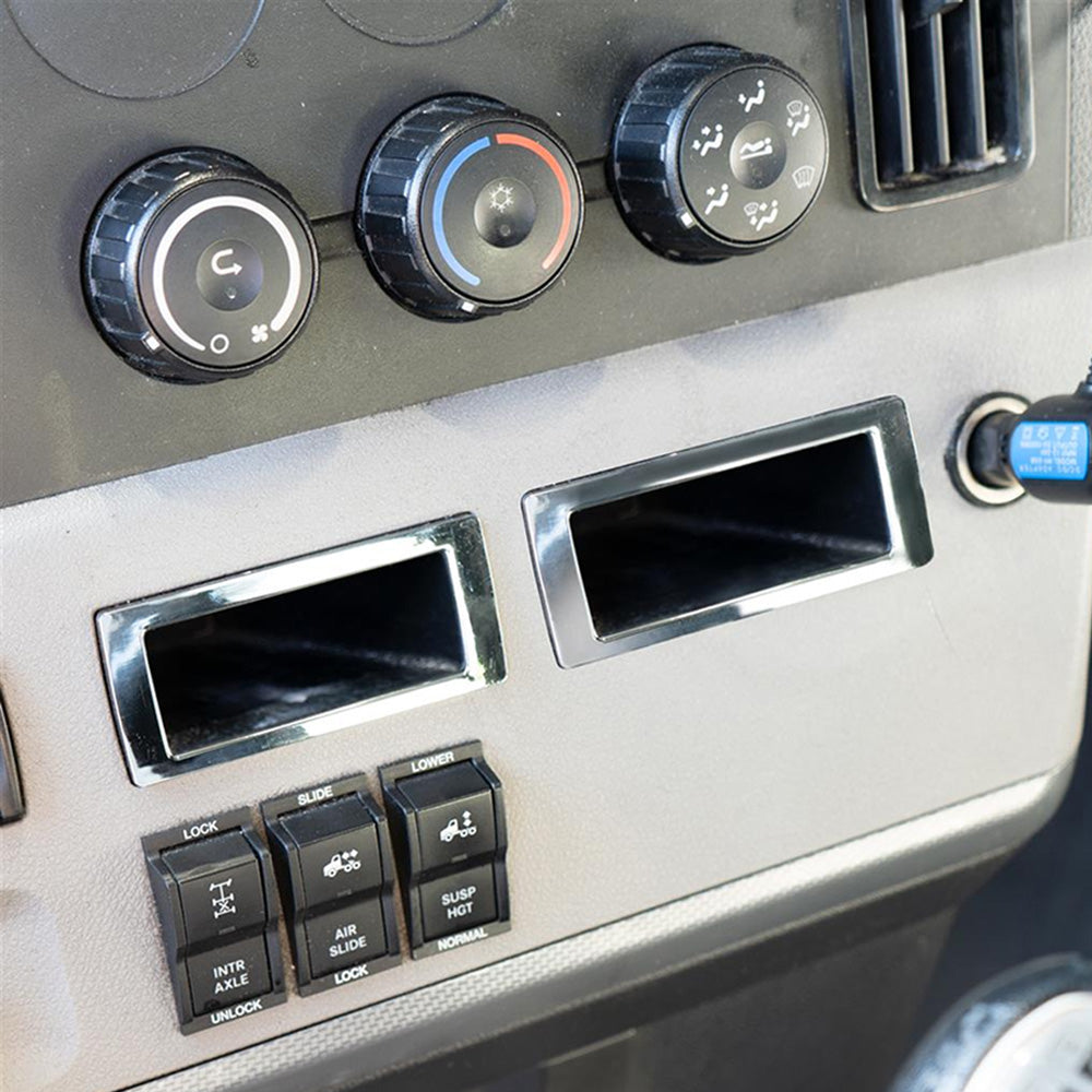 2018+ Freightliner Cascadia Chrome Dash Storage Pocket Trim