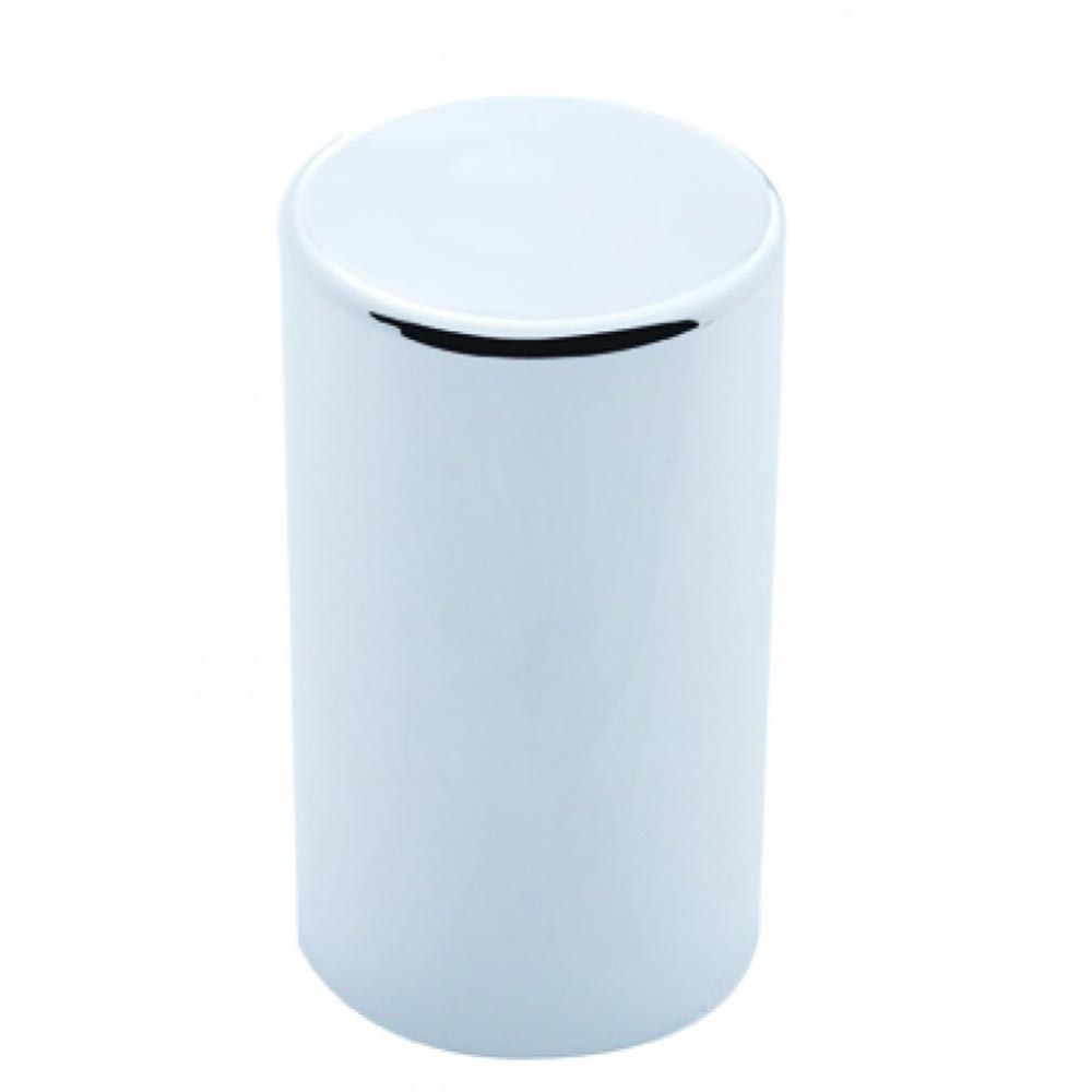 33mm x 3-1/2" Chrome Plastic Flat Top Cylinder Nut Cover - Push On 60PK