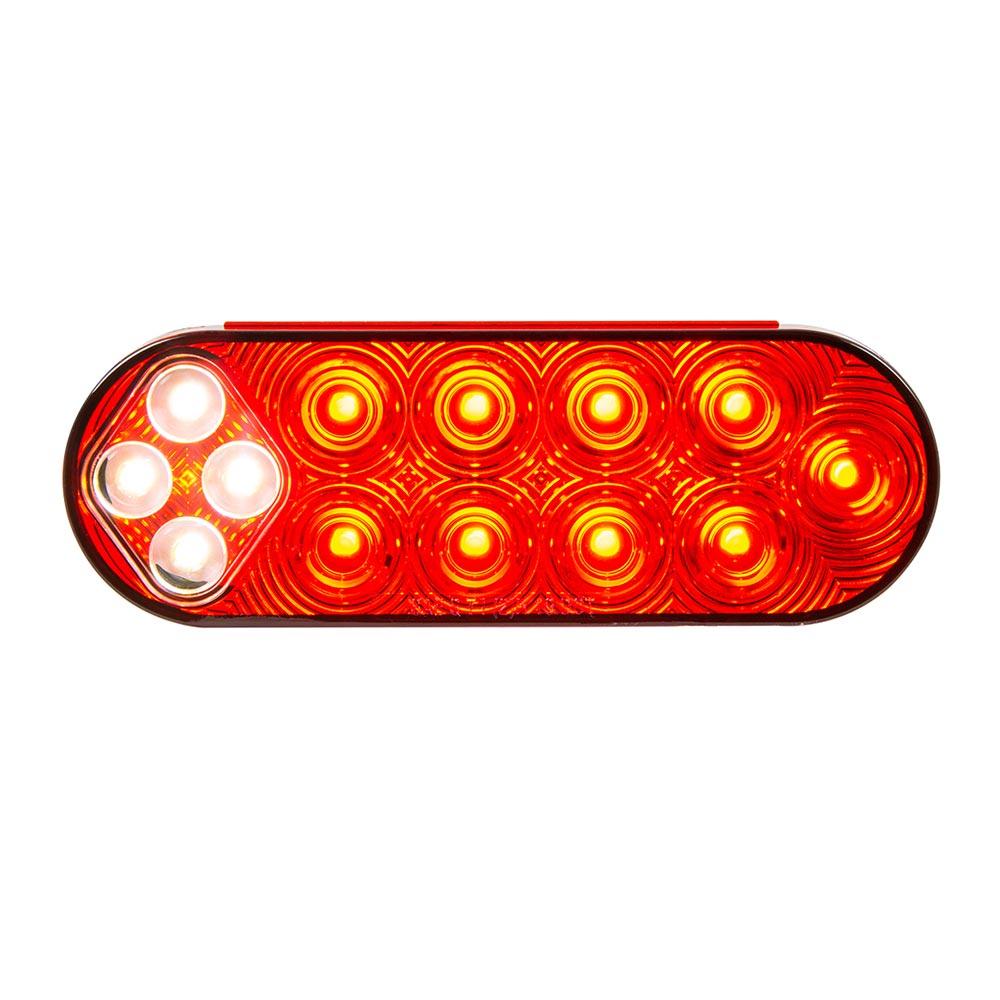 6" Oval Fleet Combo S/T/T & Back Up LED Light