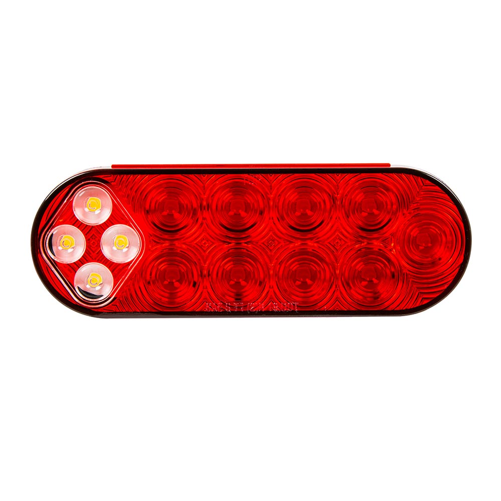 6" Oval Fleet Combo S/T/T & Back Up LED Light