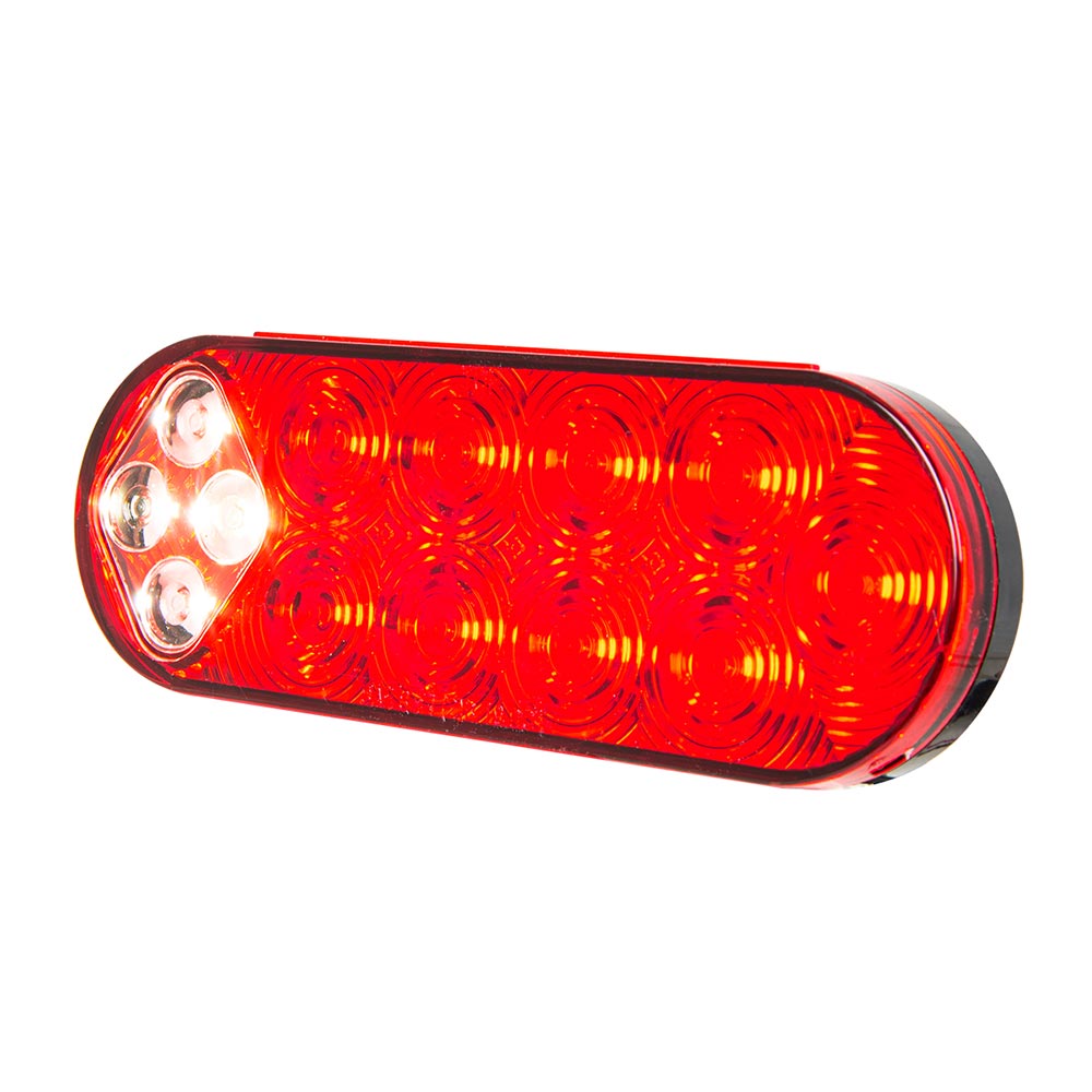 6" Oval Fleet Combo S/T/T & Back Up LED Light