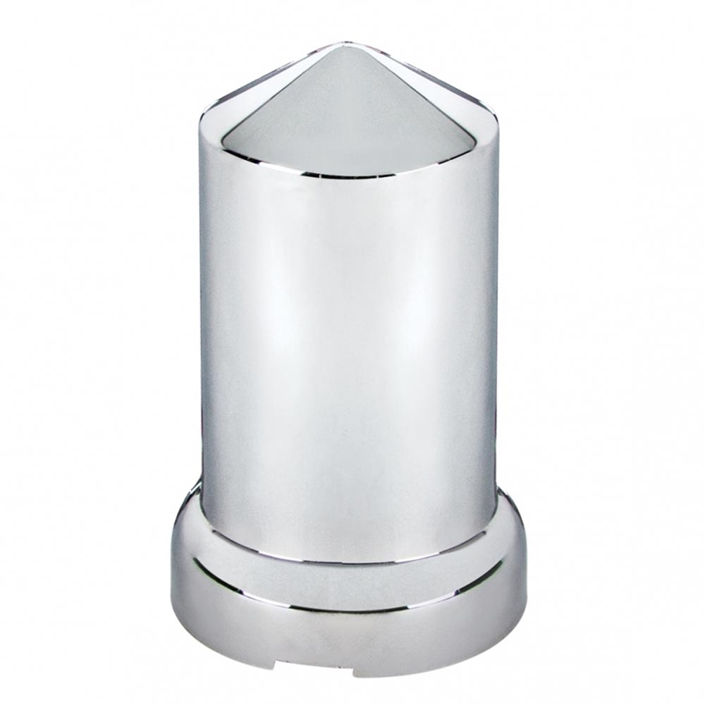 33mm Chrome Plastic Pointed Nut Cover - Push On