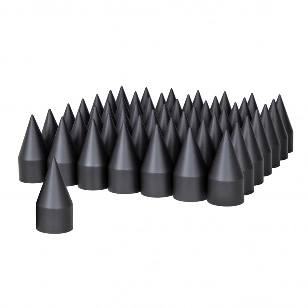 33mm Black Spike Nut Cover - Thread On 60PK