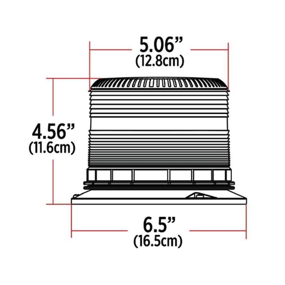 Amber 1" Medium Profile LED Light