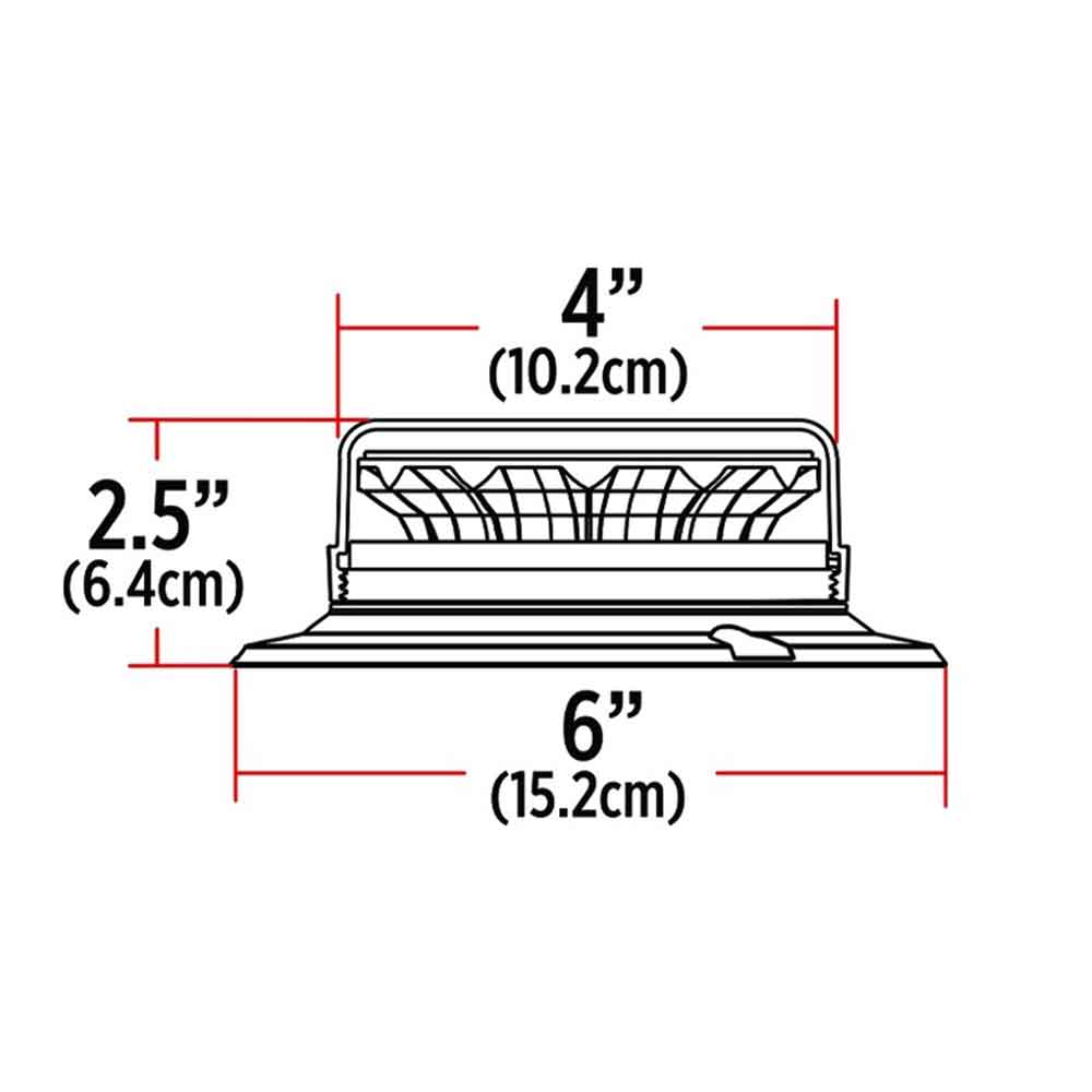 Amber Low Profile LED Strobe Light