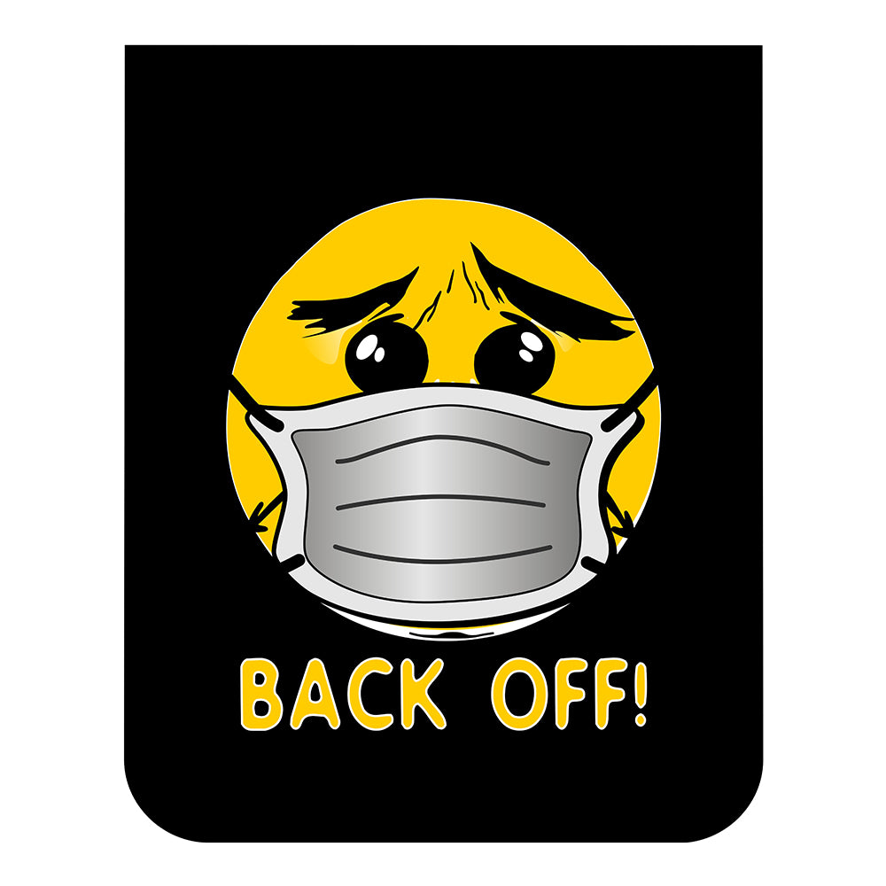24"W x 30"L Emoji with Mask Back Off Mud Flap (EA)