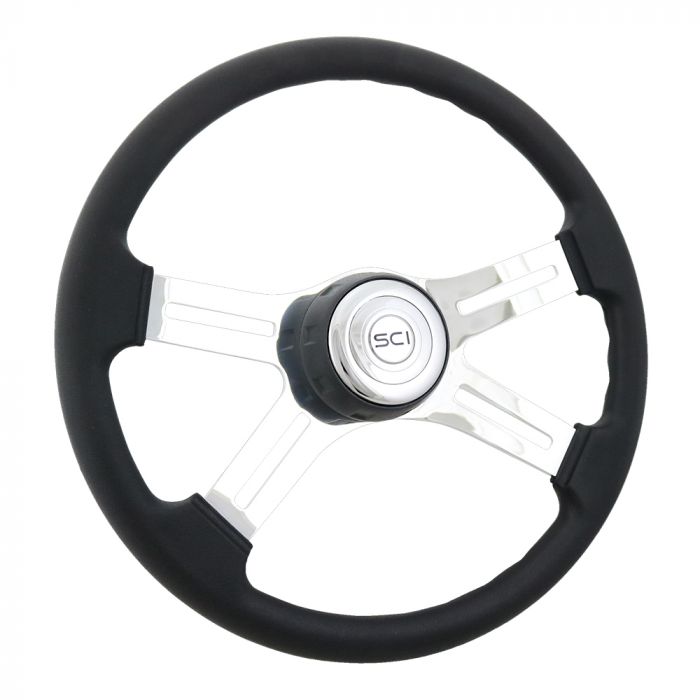 4 Spoke Polyurethane Steering Wheel 16"