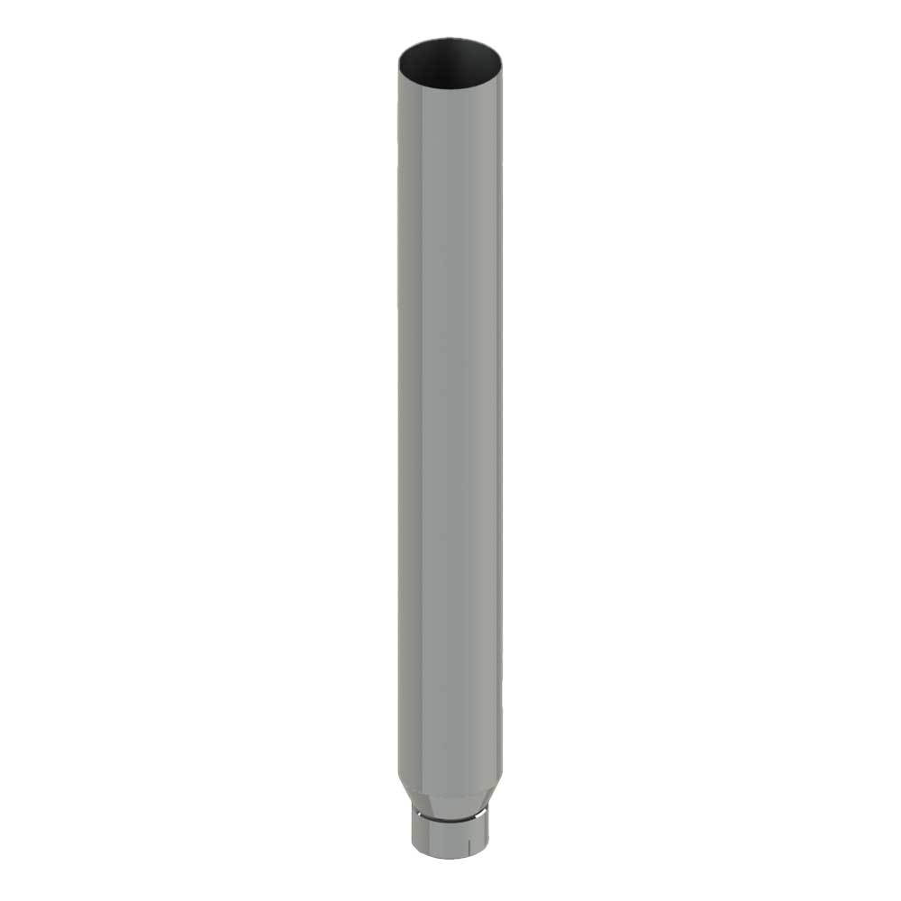 6"-5"D x 48"L Flat Top Chrome One-Piece Stack with Expanded End