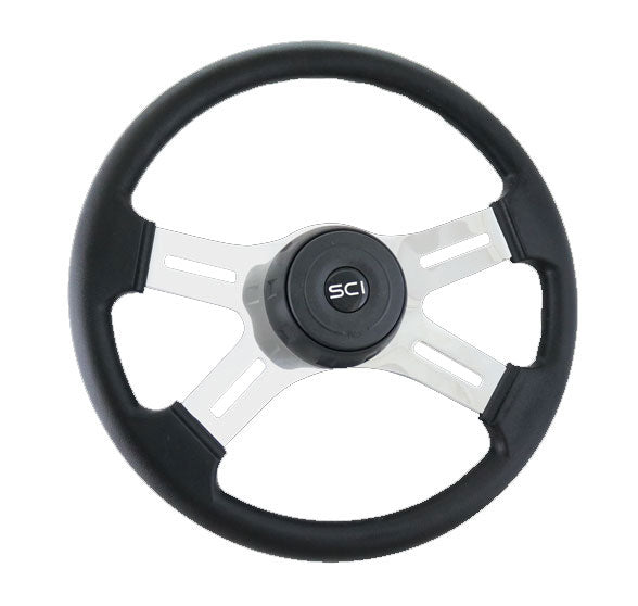 4 Spoke Polyurethane Steering Wheel 16"