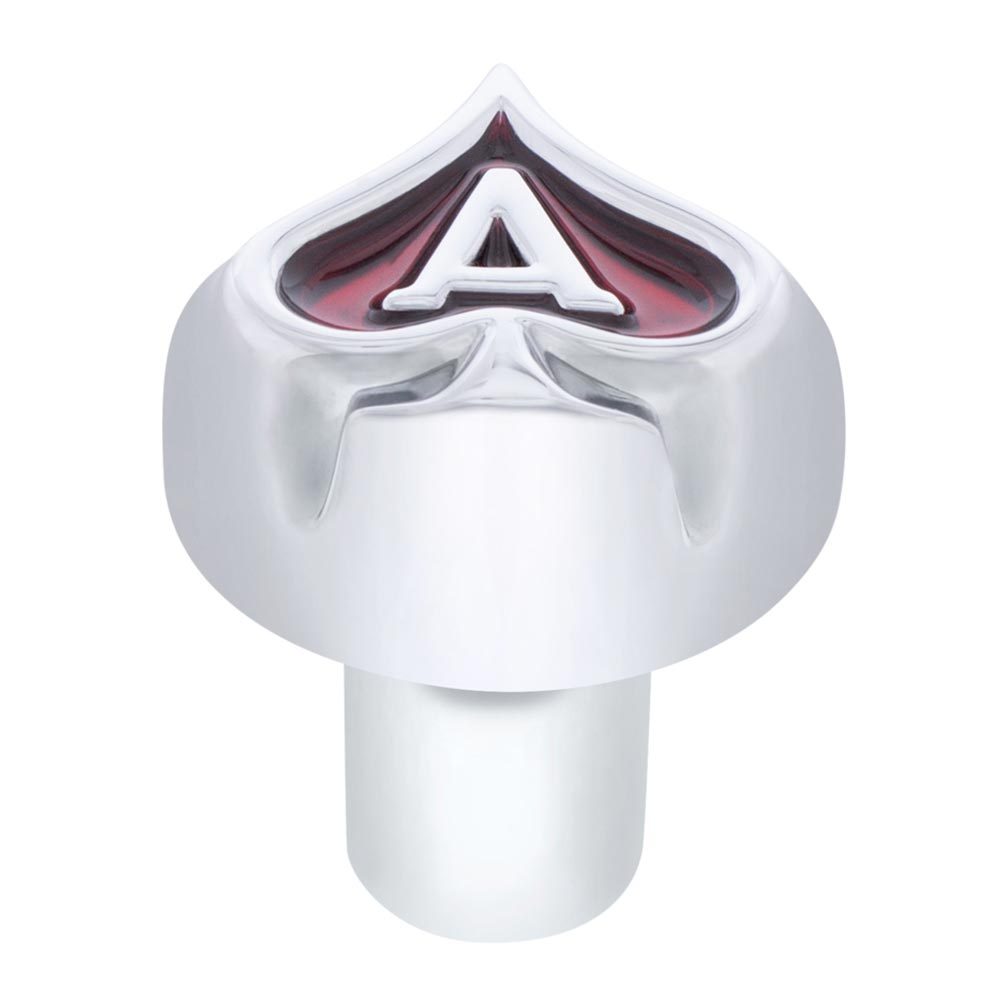 Chrome Ace of Spades Thread-On Shifter Knob