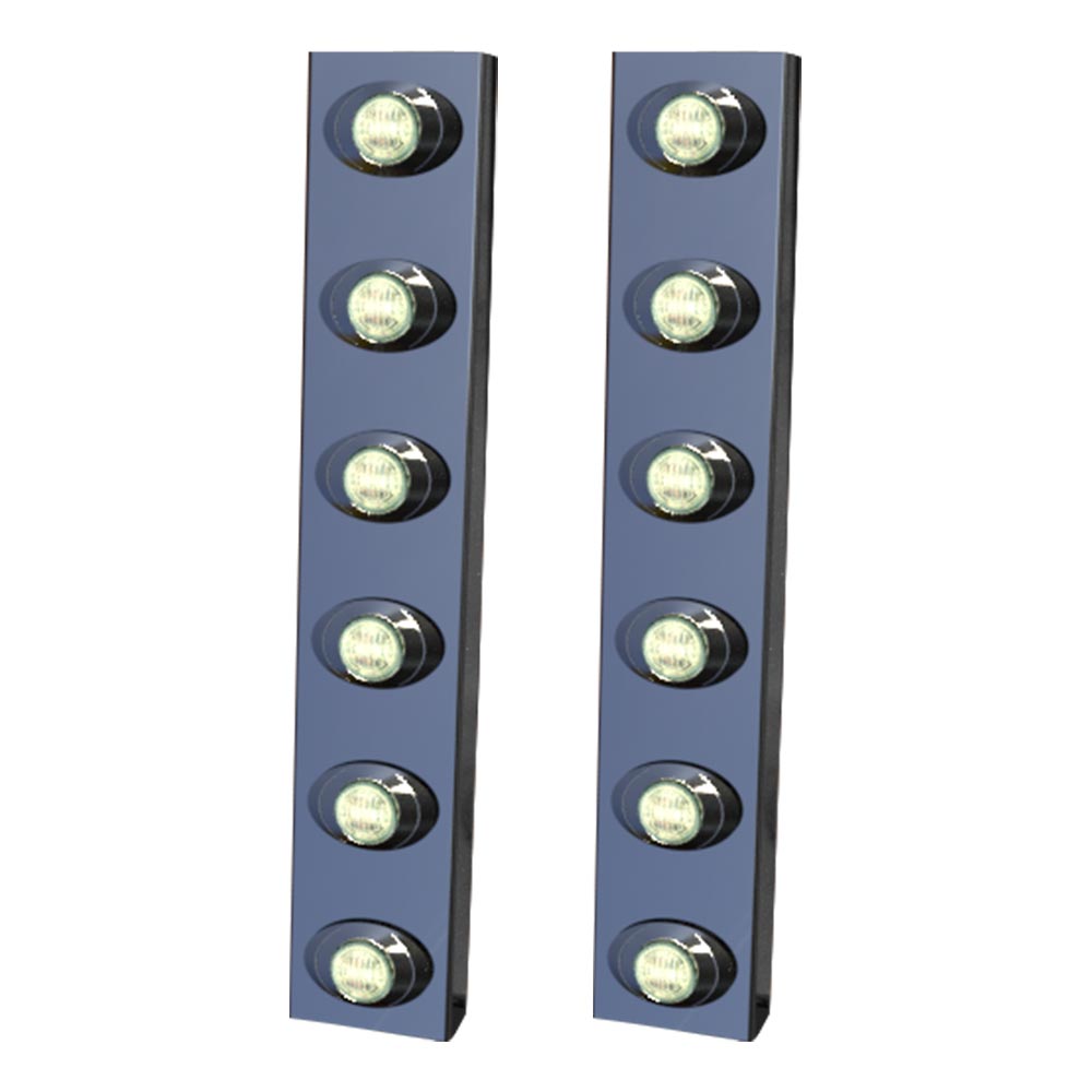 Kenworth Air Clear Light Bars with Amber/Clear Magnum 3 LED Lights