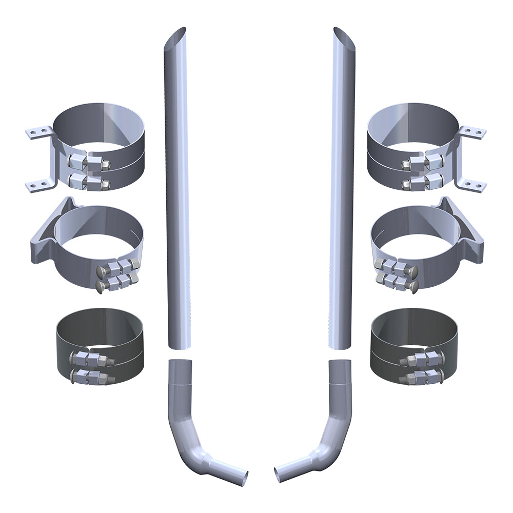 Kenworth W900L 6" x 108" Slash Cut Exhaust Kit