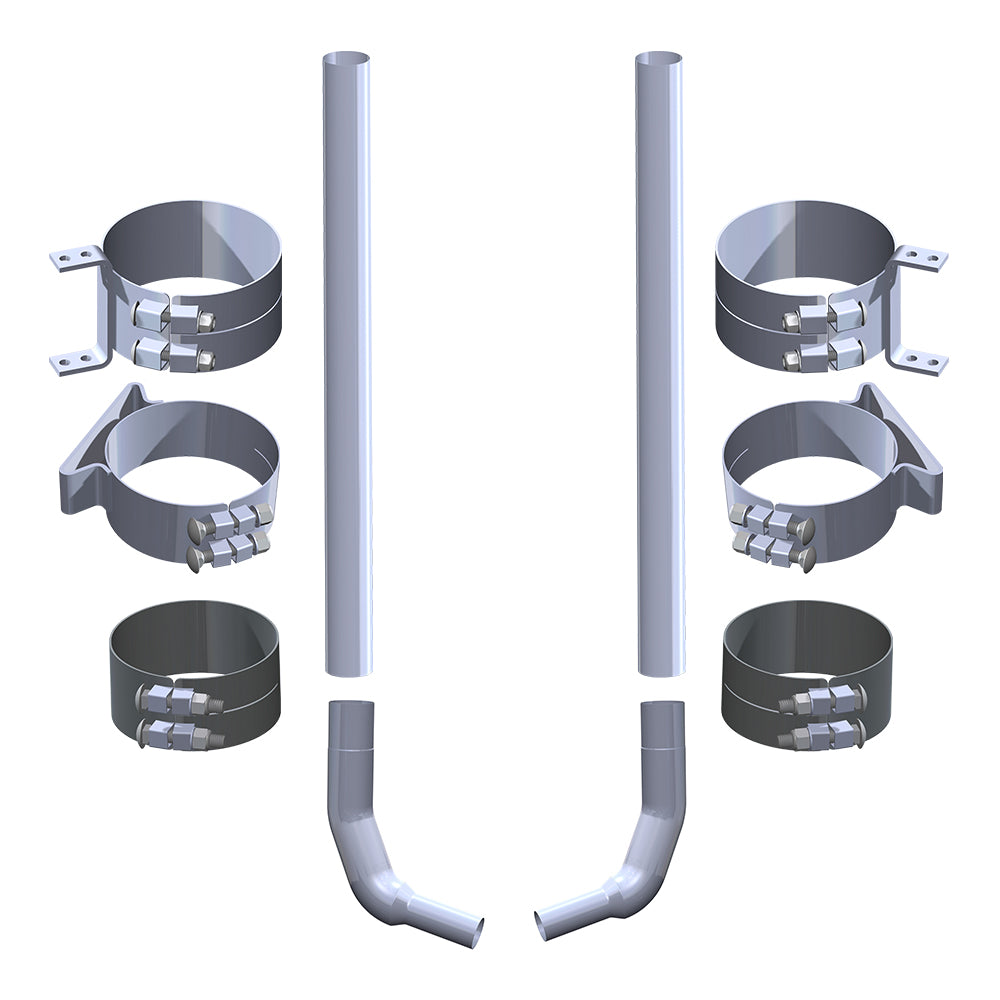 Kenworth W900L 7" x 108" Stove Pipe Exhaust Kit