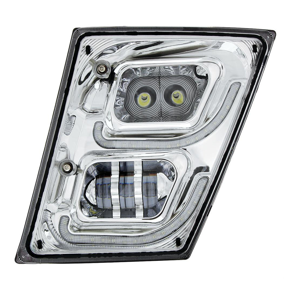 Volvo VN 2003-17 Chrome LED Fog and Daytime Running Lights
