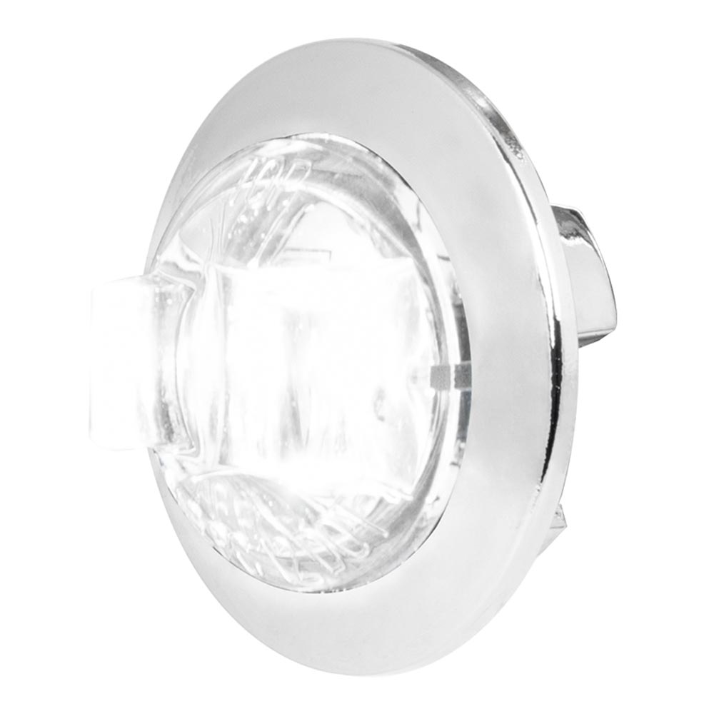 1" LED Dual Function Wide Angle Mini Light with Chrome Bezel