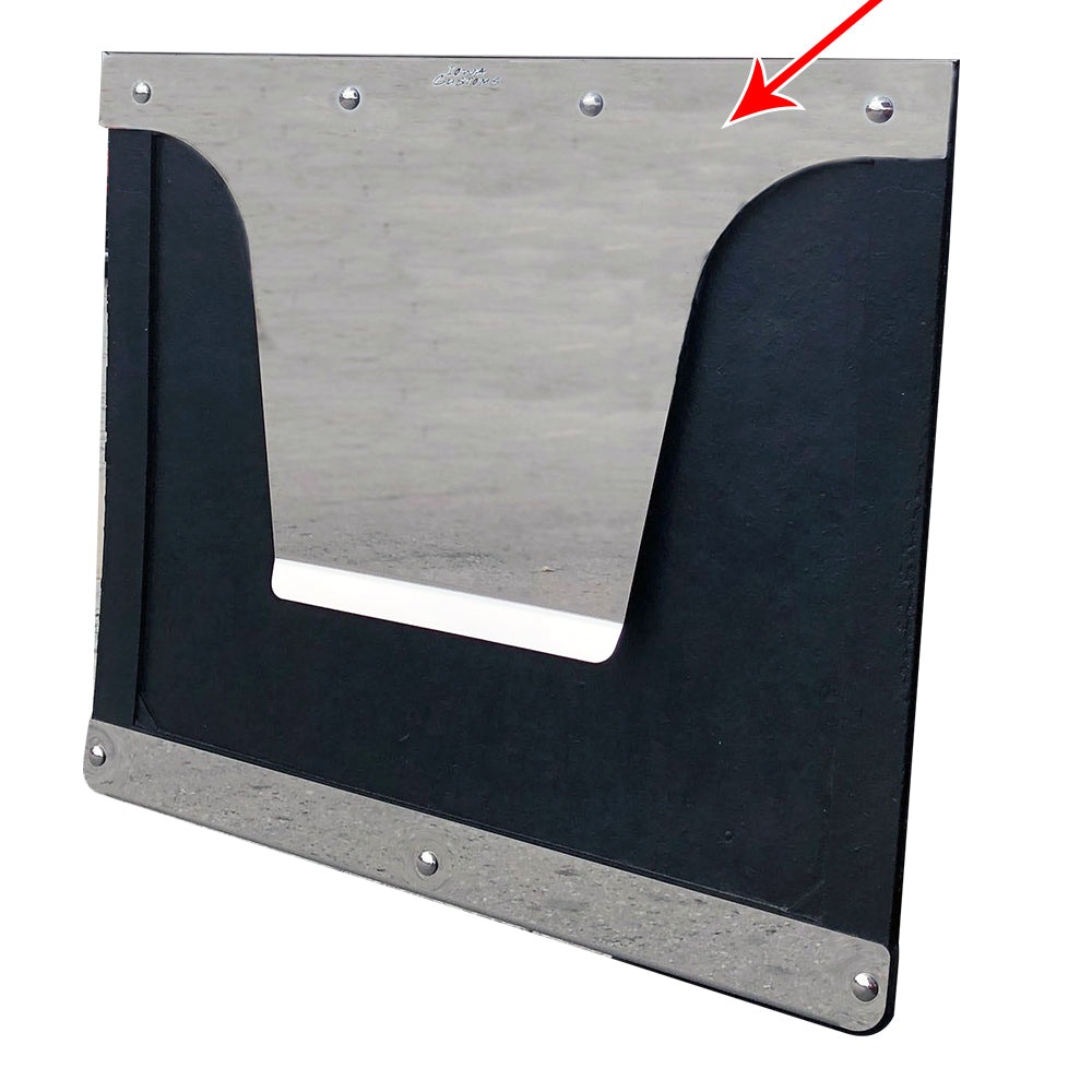 14" Anti-Sail Mud Flap Brackets with Integrated Top Trim Accent