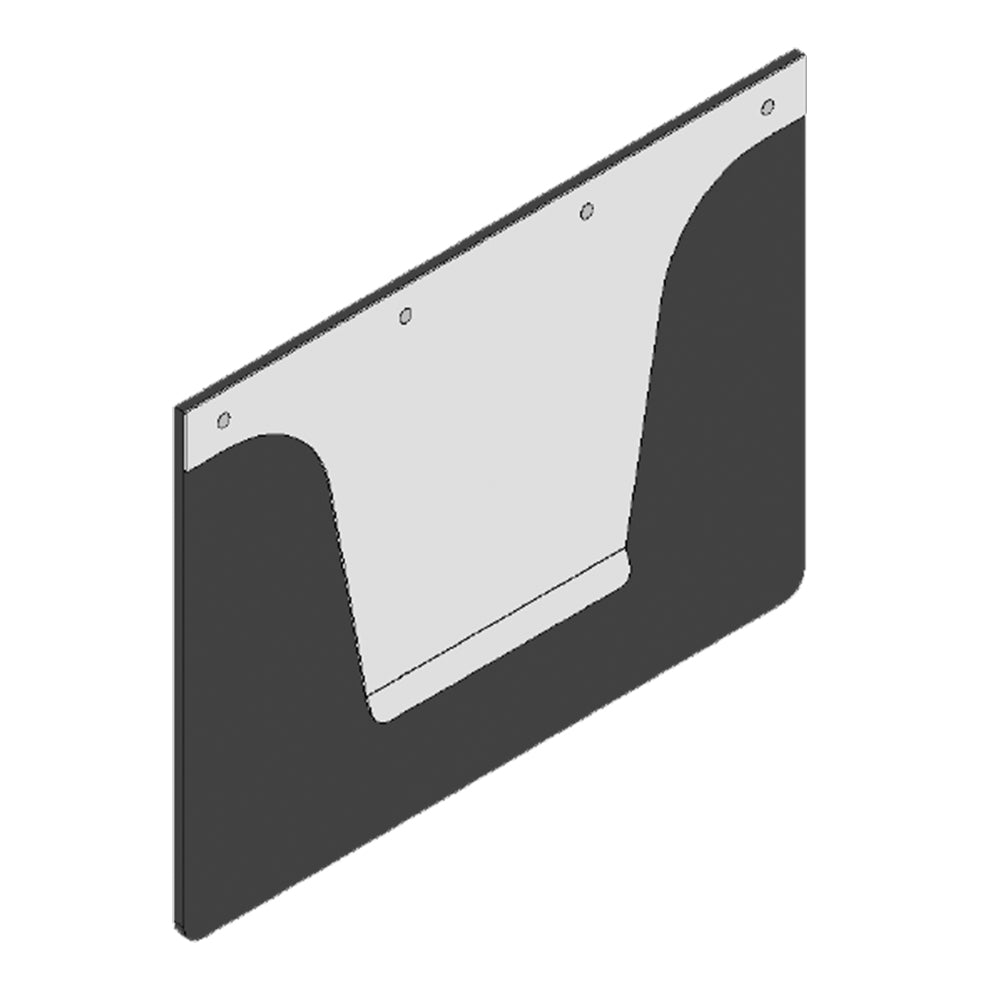 14" Anti-Sail Mud Flap Brackets with Integrated Top Trim Accent