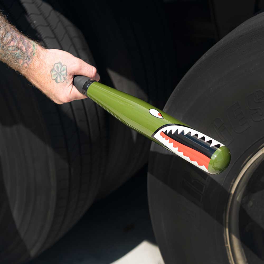 17" Aluminum Tire Checker with P-40 Warhawk Shark Mouth Graphic