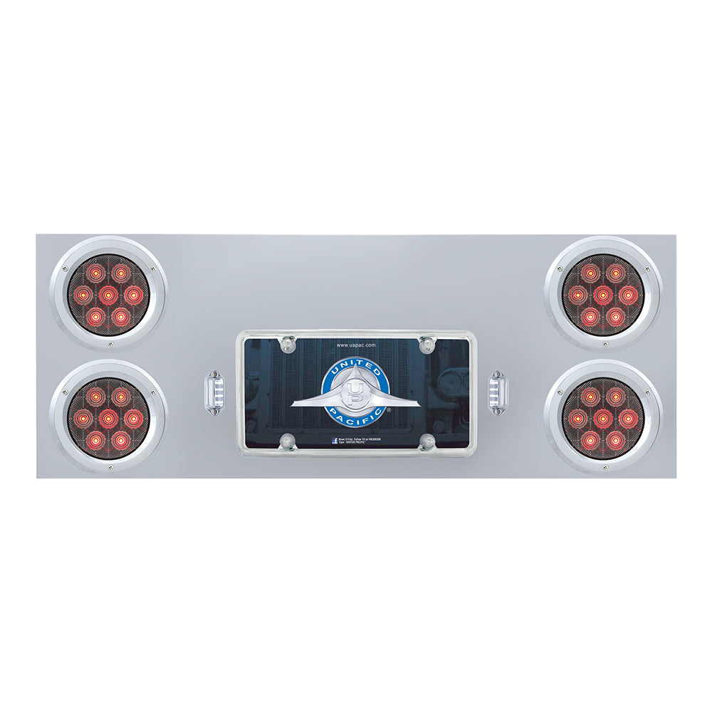 Stainless Steel Rear Center Panel with 4" 7 LED Lights