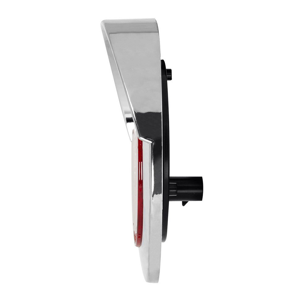 4" LED Red/White Flange Mount Combo Tail and Back-up Light with 4-pin Weather Pack Plug and Chrome Bezel