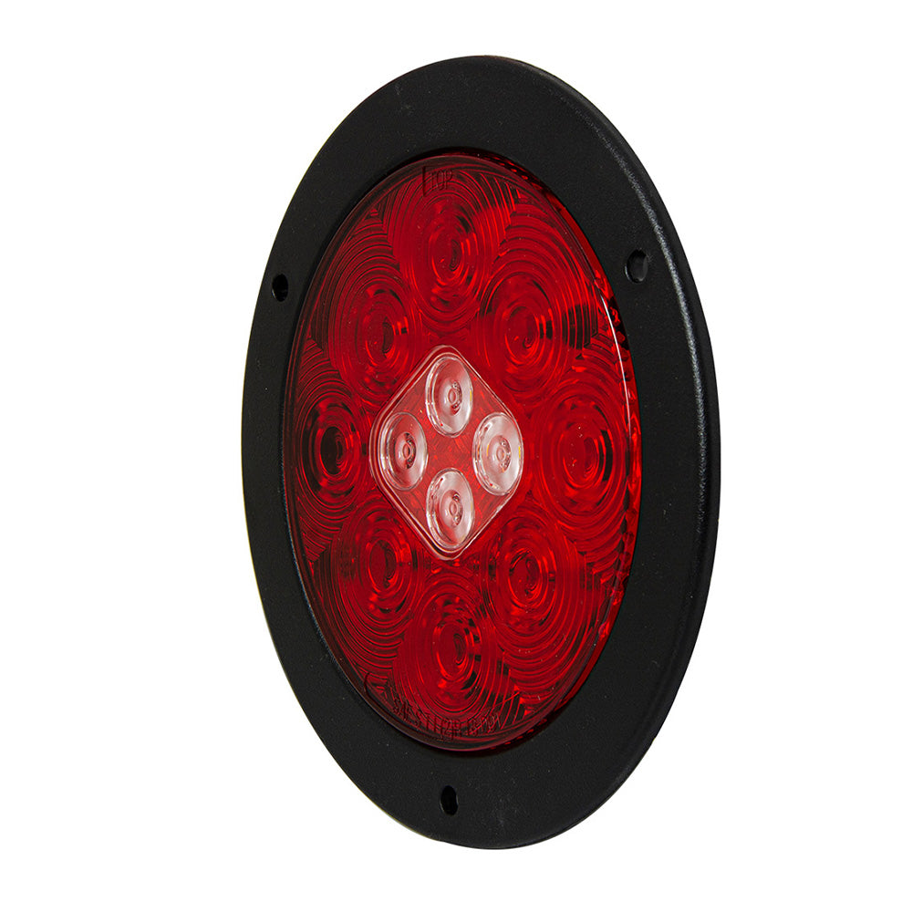 4" LED Red/White Flange Mount Combo Tail and Back-up Light with 4-pin Weather Pack Plug