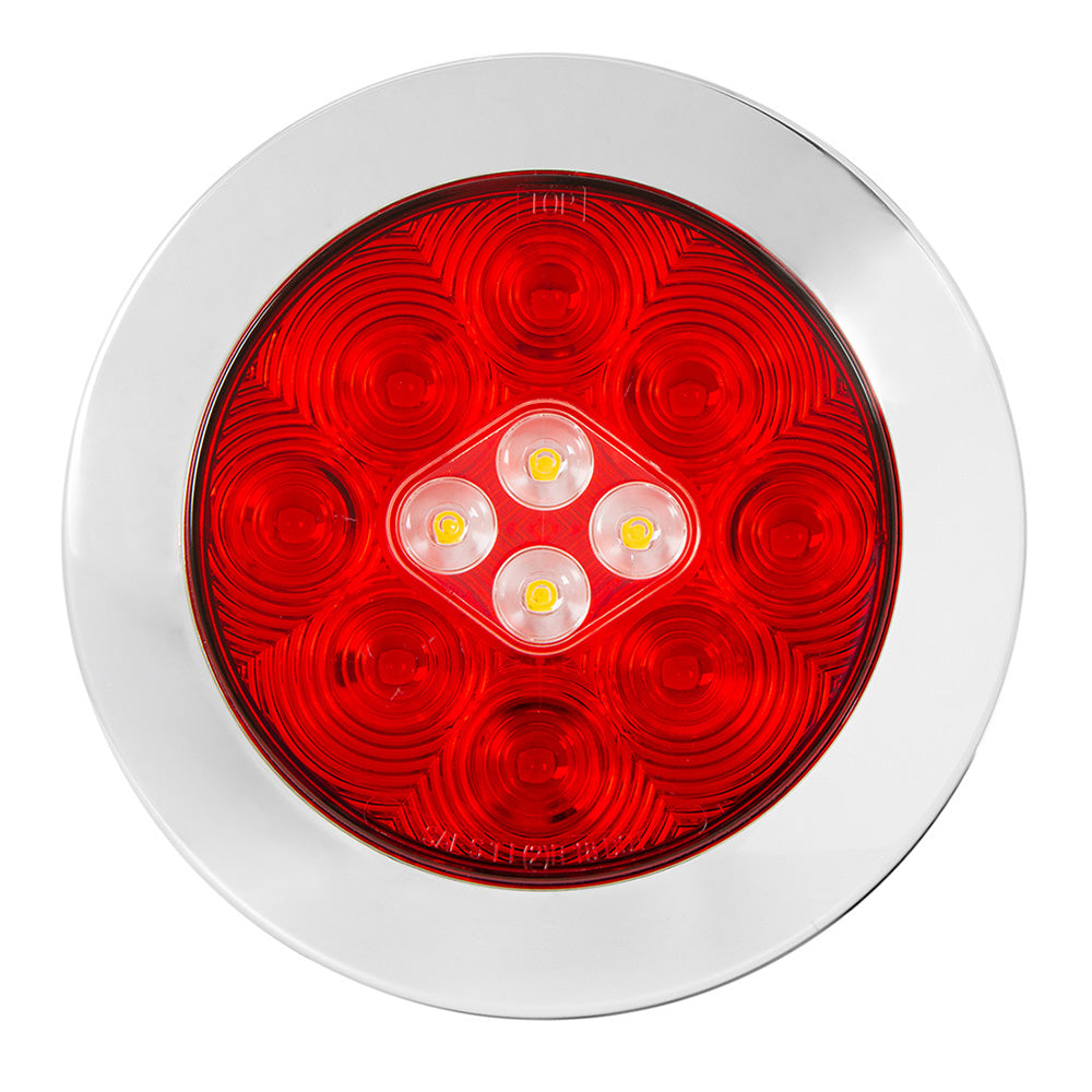 4"³ Flange Mount Combo LED Light with Twist-On Bezel Fleet Series