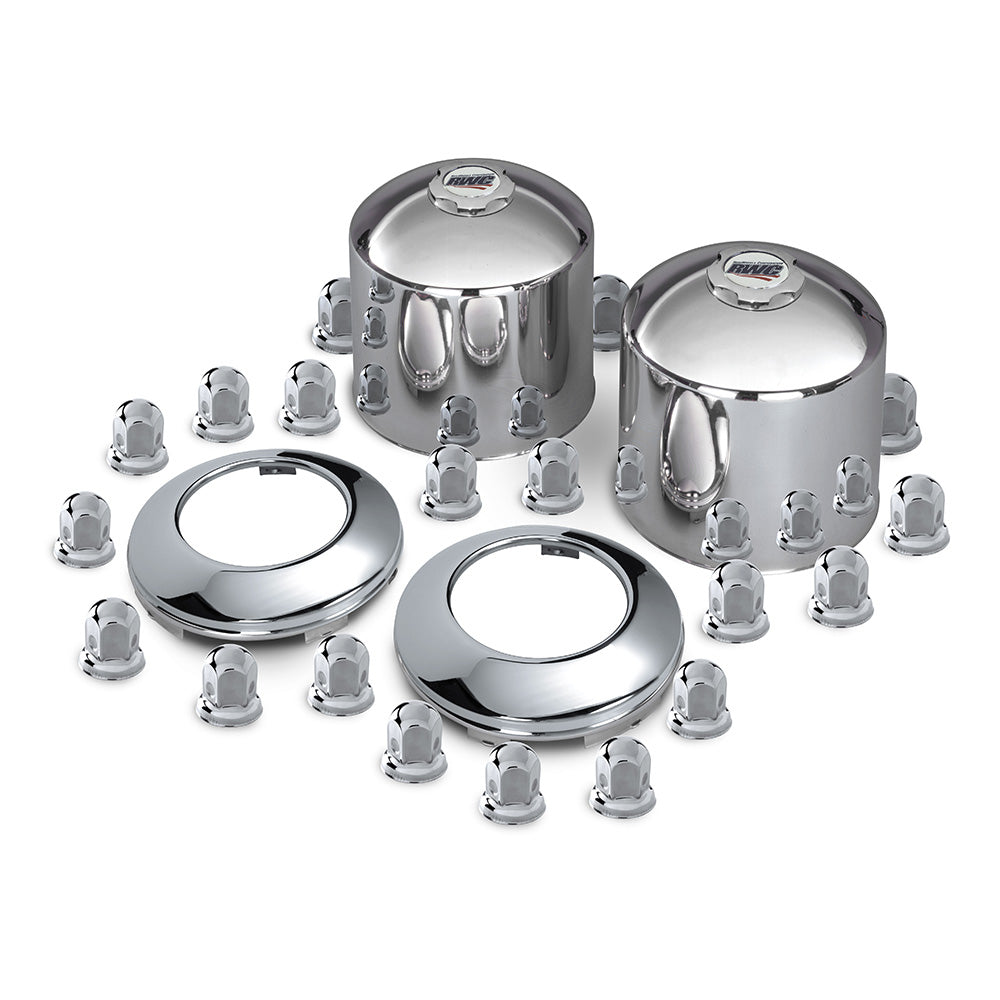 2019 and Newer International CV & Chevrolet Silverado Trucks Front & Rear Open Center Axle Cover Kit