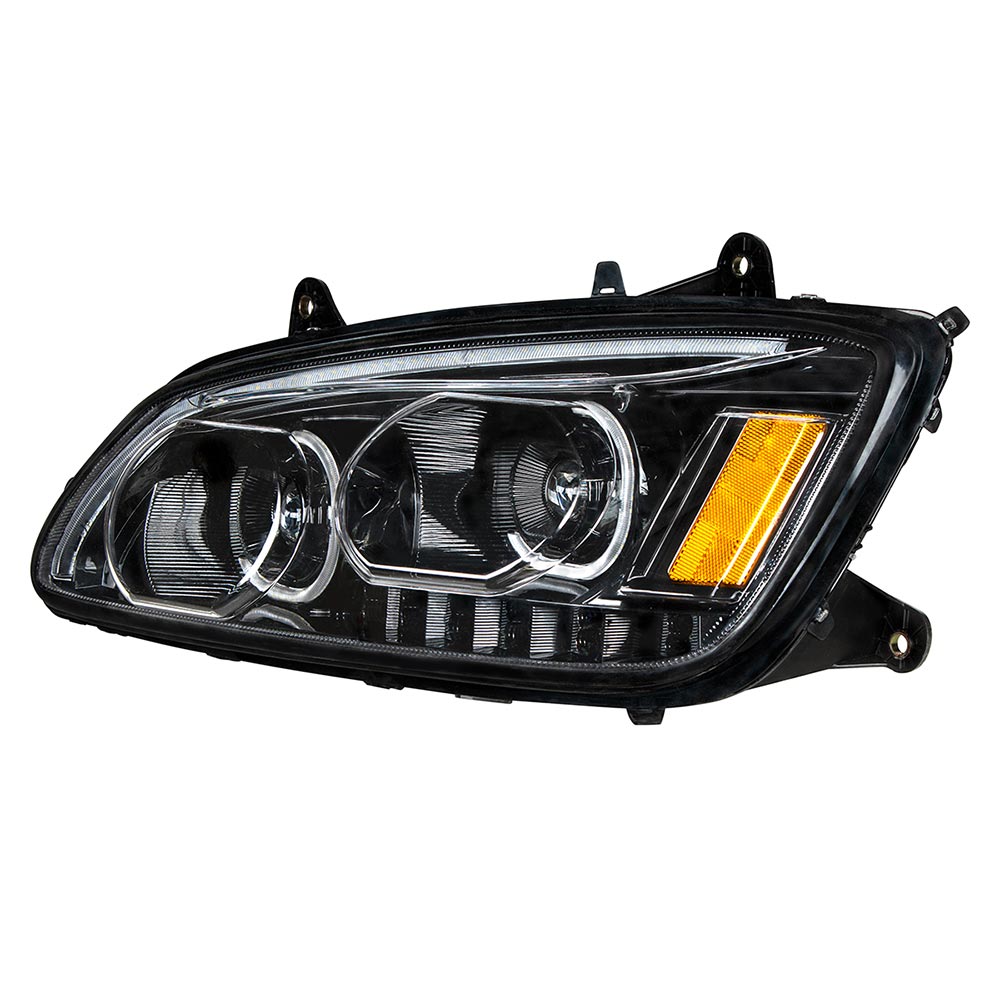 Kenworth T660 Blackout LED Headlight with LED Turn Signal