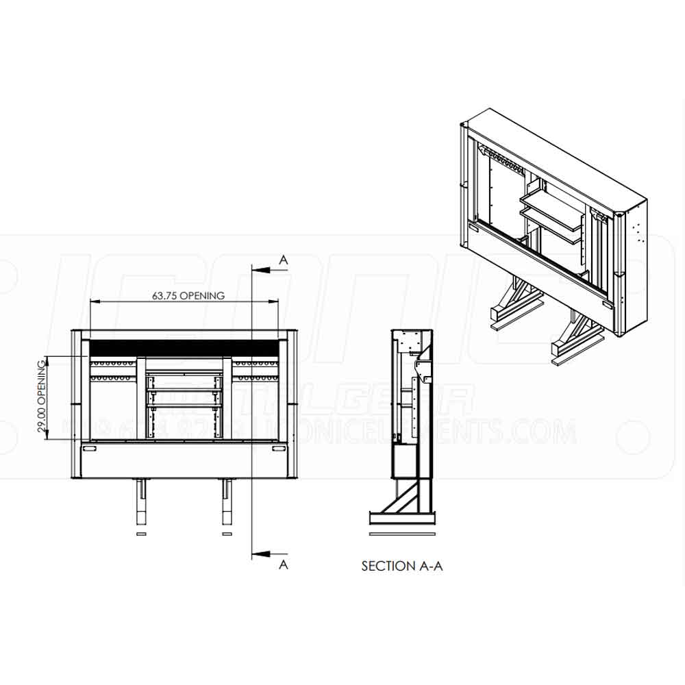 78" x 68" x 14" Roll Up Cab Rack