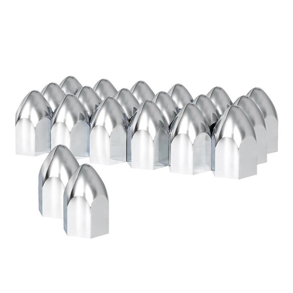 1-1/2" Chrome Plastic Bullet Nut Cover - Push On 20PK